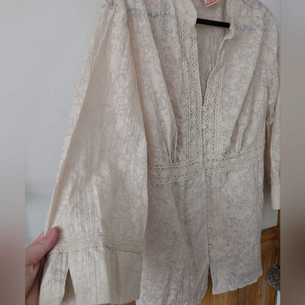 Vintage‎ Y2K Babydoll Peasant Cottagecore Top Plus Size 2X - Picture 2 of 8